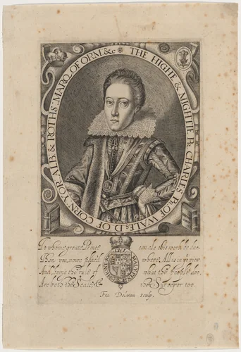 Charles Prince of Wales (Charles I) by Francis Delaram, print, 1616