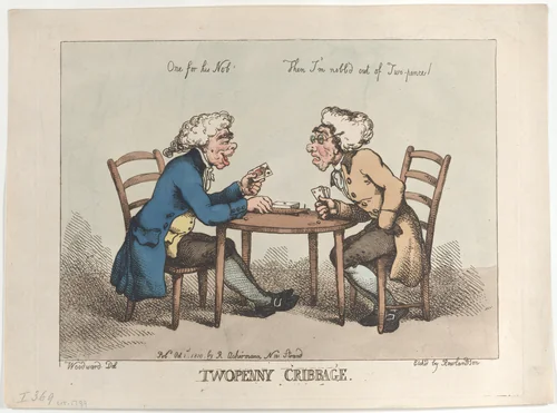 Twopenny Cribbage by Thomas Rowlandson, print, 1799-1810