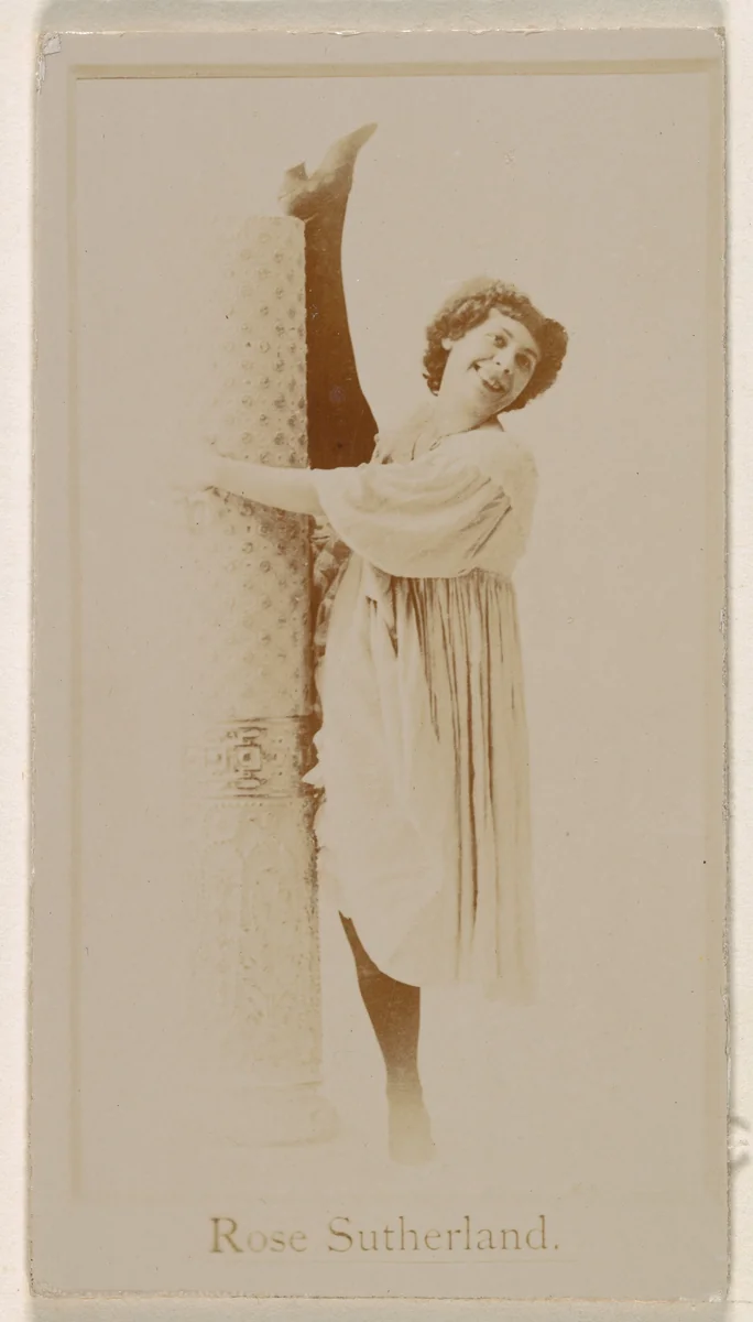Miss Rose Sutherland, from the Actresses series (N245) issued by Kinney Brothers to promote Sweet Caporal Cigarettes by Kinney Brothers Tobacco Company, photograph, 1890