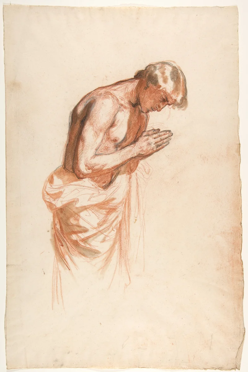 Study for Clovis (middle register; study for wall paintings in the Chapel of Saint Remi, Sainte-Clotilde, Paris, 1858) by Isidore Pils, drawing, 1820-1875
