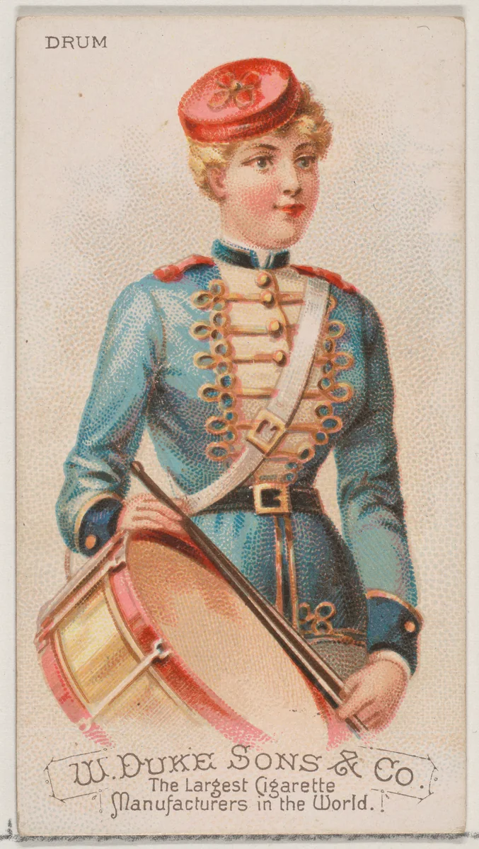 Drum, from the Musical Instruments series (N82) for Duke brand cigarettes by W. Duke, Sons & Co., print, 1888