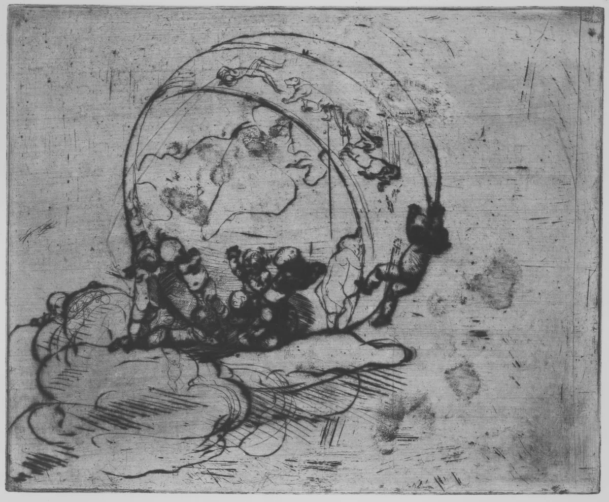 Love Turning the World by Auguste Rodin, print, 1881