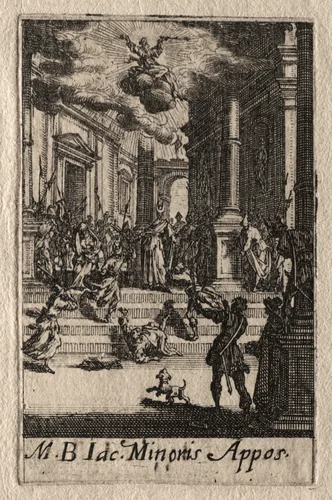 The Martyrdom of the Apostles: St. James the Less by Jacques Callot, print, 1627-1637