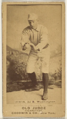 John Irwin, 3rd Base, Washington Nationals, from the Old Judge series (N172) for Old Judge Cigarettes by Goodwin & Company, photograph, 1888
