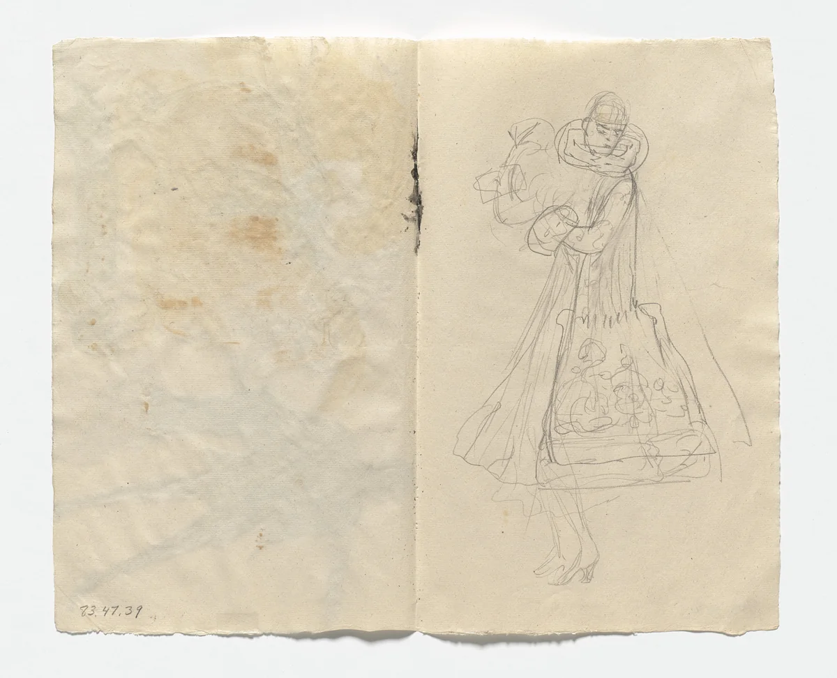 Costume design for artist's ballet Orphée of the Quat-z-arts by Florine Stettheimer, drawing, 1912