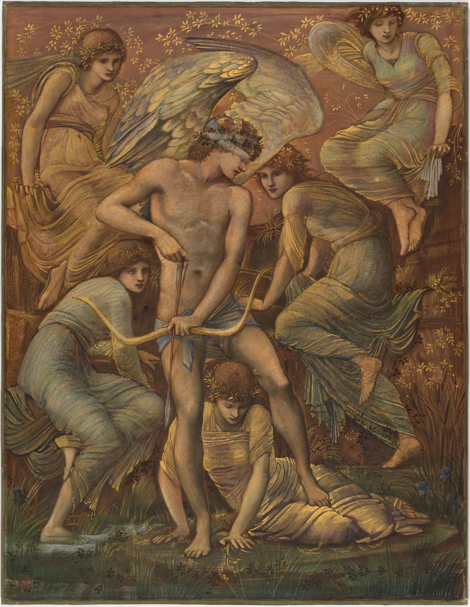 Cupid's Hunting Fields by Edward Burne-Jones, painting, 1885
