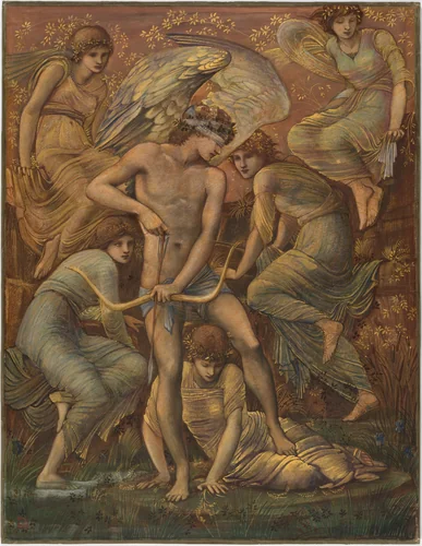Cupid's Hunting Fields by Edward Burne-Jones, painting, 1885