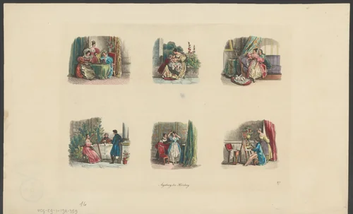 Tijdverdrijf voor gegoede jonge mensen by anonymous, print, 1801-1850