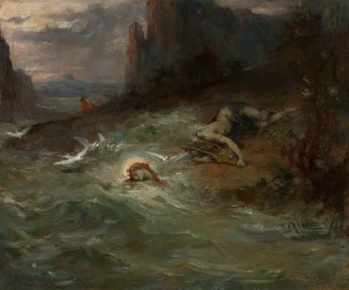 The Death of Orpheus by Henri Leopold Lévy, painting, 1865-1875