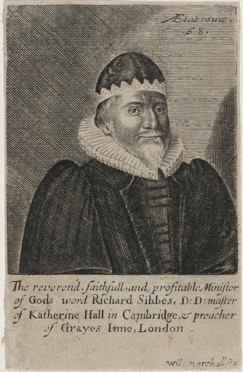 Richard Sibbes, D.D. by William Marshall, print, 1638