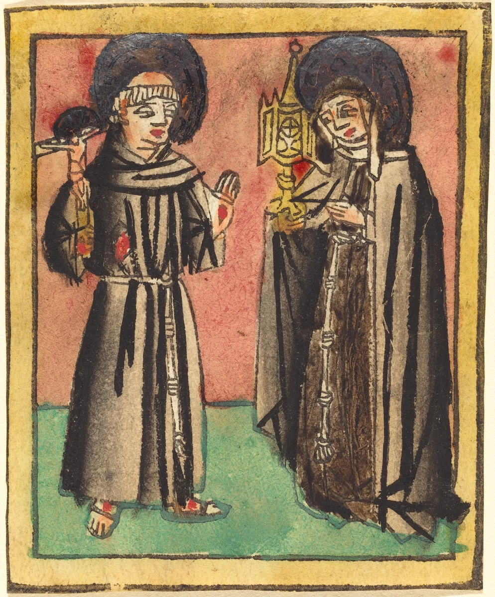 Saint Francis and Saint Clara by German 15th Century, print, 1450-1470
