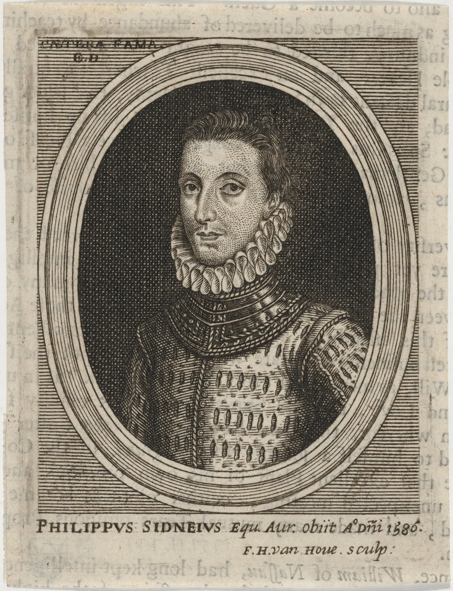 Sir Philip Sidney by Frederik Hendrik van den Hove, print, 1628-1698
