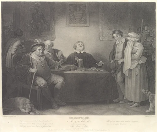 The Seven Ages, Fifth Age: The Justice (Shakespeare, As You Like It, Act 2, Scene 7) by Peter Simon, print, 1801-1852
