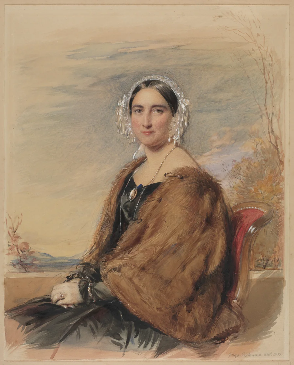 Portrait of a Woman by George Richmond, drawing, 1851