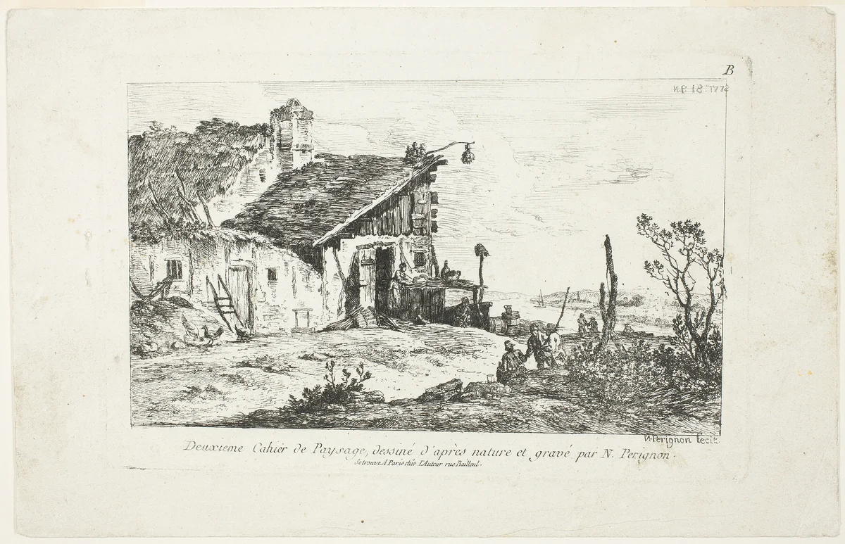 Landscape, from Deuxieme Cahier de Paysage by Nicolas Pérignon, print, 1772