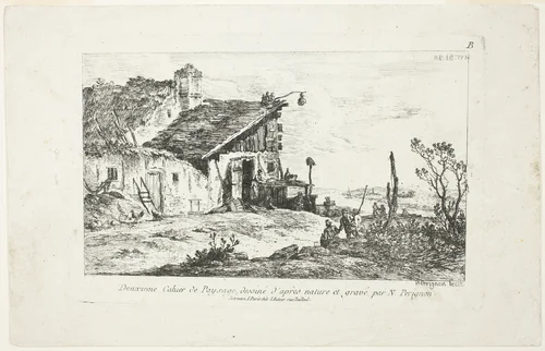 Landscape, from Deuxieme Cahier de Paysage by Nicolas Pérignon, print, 1772