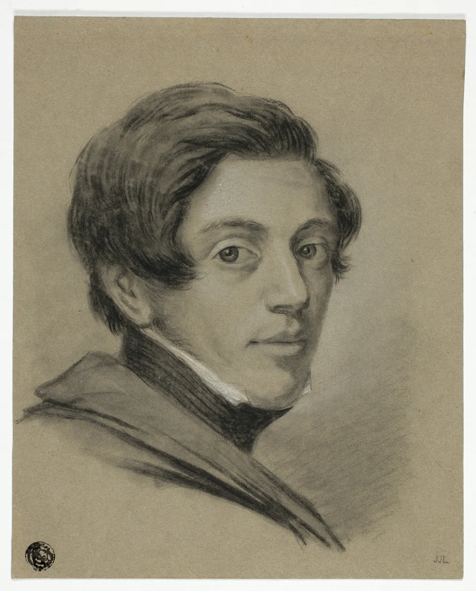 Self-Portrait by Johannes Cornelis Haccou, drawing, 1835-1839