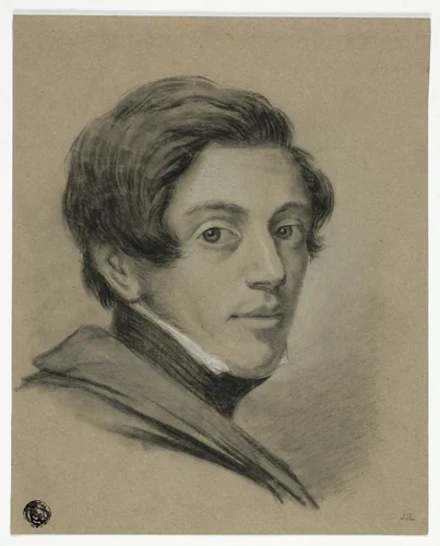 Self-Portrait by Johannes Cornelis Haccou, drawing, 1835-1839