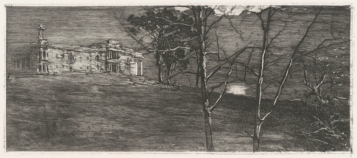 Solitudine [Solitude] by Luigi Conconi, print, 1892