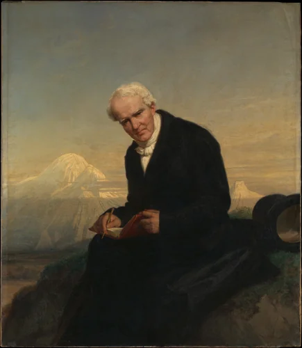 Baron Alexander von Humboldt (1769–1859) by Julius Schrader, painting, 1859
