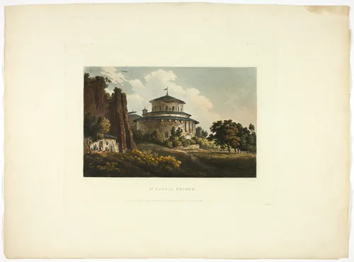 St. Agnes's Church, plate eight from the Ruins of Rome by M. Dubourg, print, 1796
