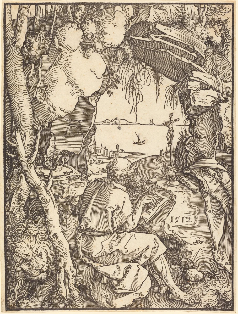 Saint Jerome in a Cave by Albrecht Dürer, print, 1512