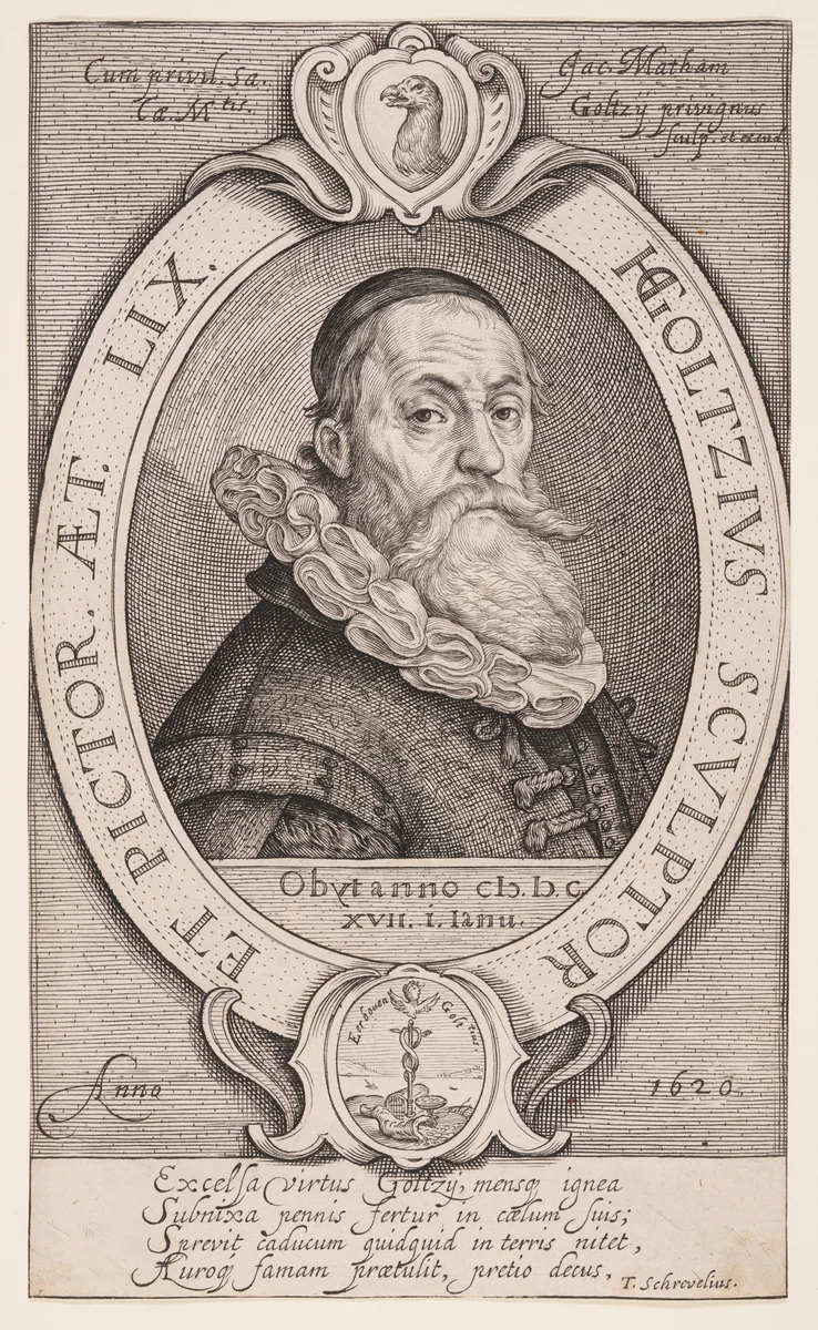 Hendrick Goltzius by Jacob Matham, print, 1618-1620