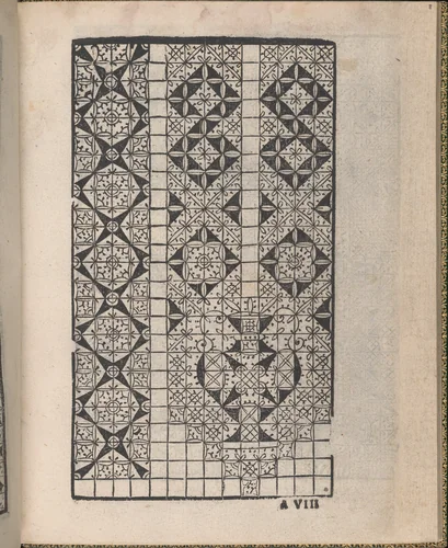 Ornamento delle belle & virtuose donne, page 5 (recto) by Matteo Pagano, book, 1554