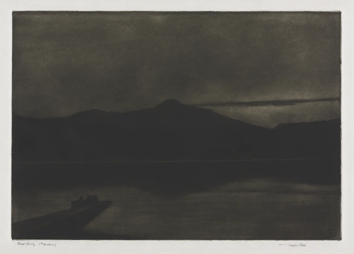 Screel Hill and Urr Water from Kypford by Frank Short, print