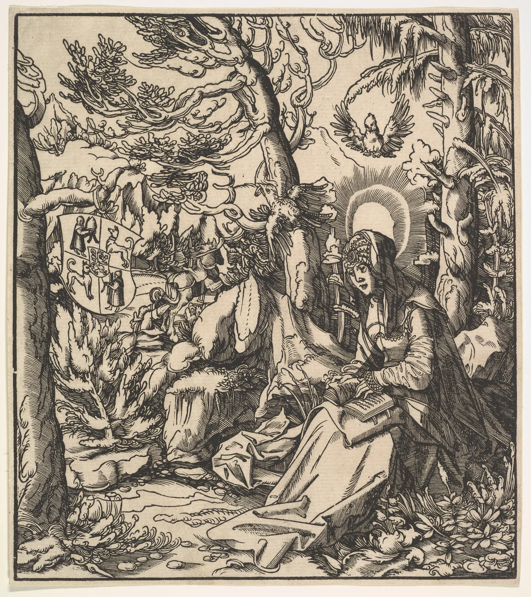 Saint Ita (of Toggenburg), from "The Habsburg Saints" by Leonhard Beck, print, 1516-1518
