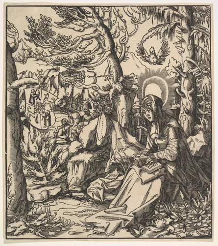Saint Ita (of Toggenburg), from "The Habsburg Saints" by Leonhard Beck, print, 1516-1518
