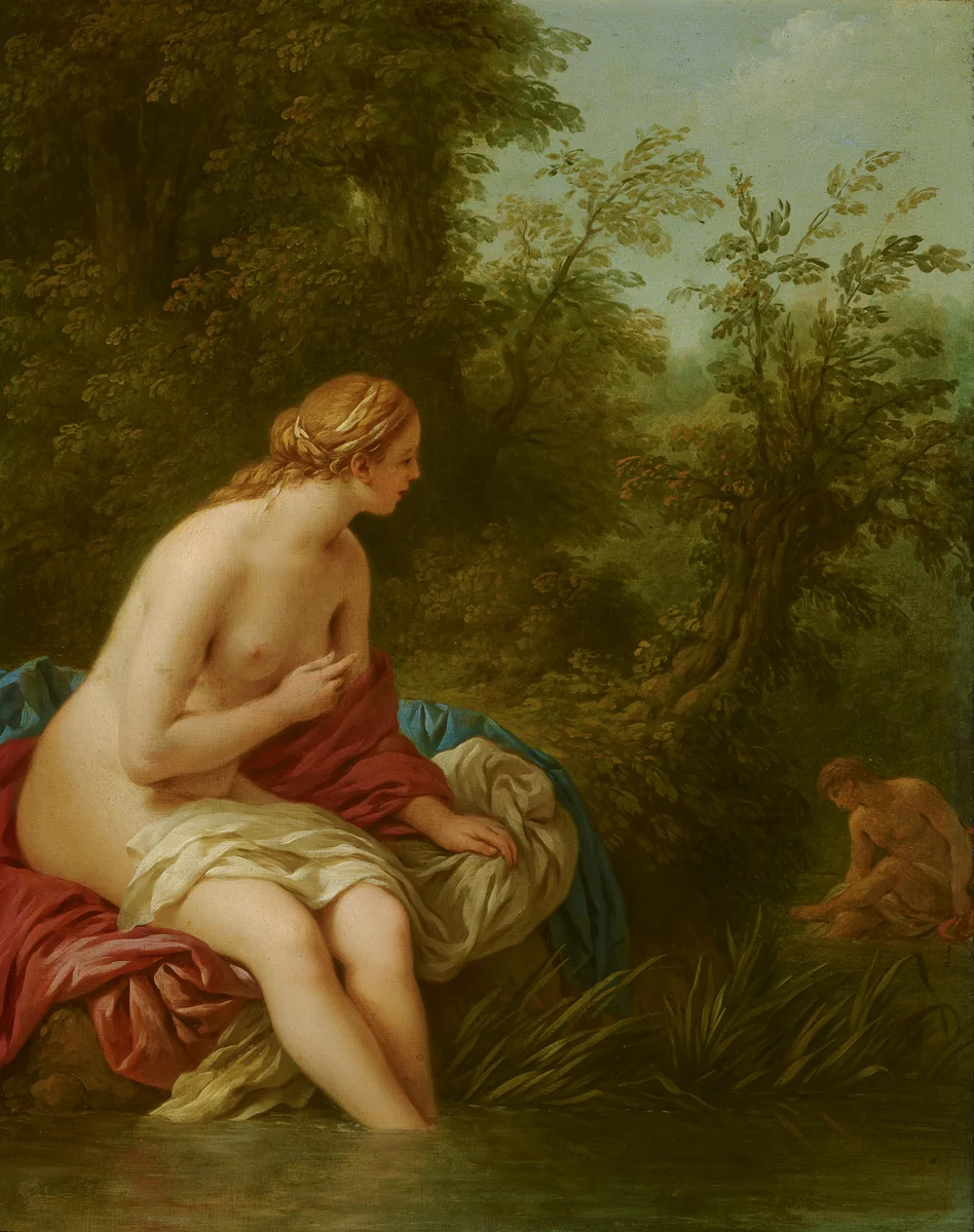Landscape with Salmacis and Hermaphroditus by Louis-Jean-François Lagrenée, painting, 1773