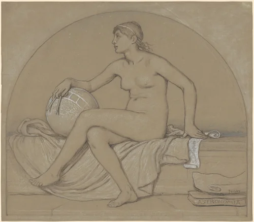 Study for "Astronomy" by Elihu Vedder, drawing, 1892