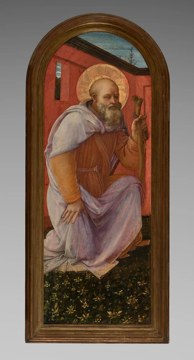 Panel from a Triptych: St. Anthony Abbot by Fra Filippo Lippi, painting, 1458