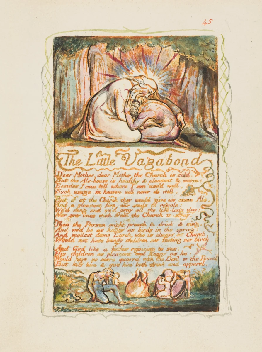 Songs of Experience: The Little Vagabond by William Blake, print, 1794-1825