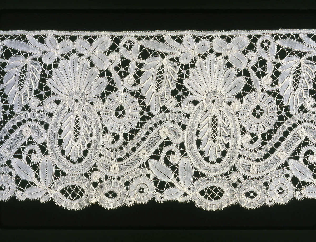 Flounce (Fragment) by Belgium, other, 1860-1889