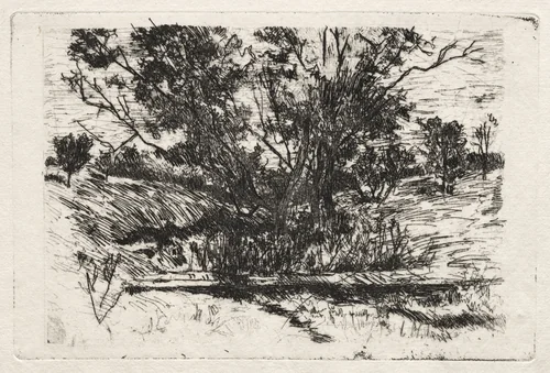 Landscape near Cincinnati by John Henry Twachtman, print, 1874-1884