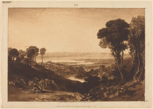 Junction of Severn and Wye by Joseph Turner, print, 1811