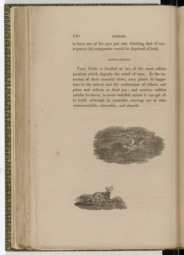 Tailpiece (page 130) from The Fables of Aesop by Thomas Bewick, illustrated book, 1818