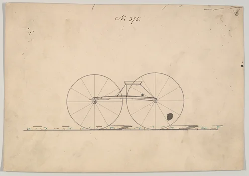 Skeleton Wagon #375 by Brewster & Co., drawing, 1860-1870