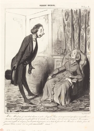 Oui, Madame, je suis tout dévoué a notre... Prince... by Honoré Daumier, print, 1841