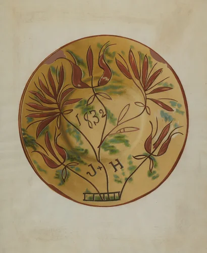 Plate by Henry Moran, index of american design, 1935-1942