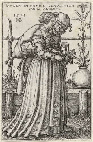 Vrouw en de Dood by Unknown, print, 1541