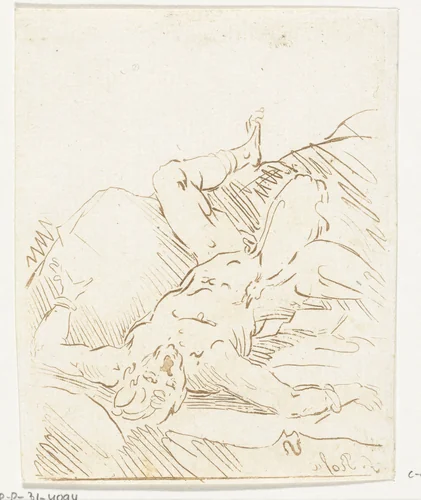 Prometheus geketend by Anthonie van den Bos, print, 1778-1838