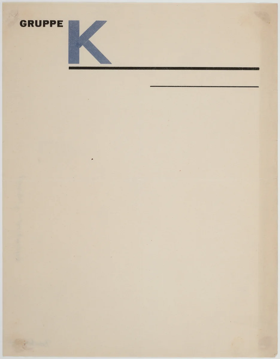 Gruppe K by Friedrich Vordemberge-Gildewart, design, 1924