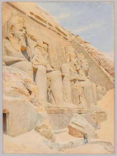The Great Temple of Abu Simbel by Walter Roofe Tyndale, drawing, 1875-1943
