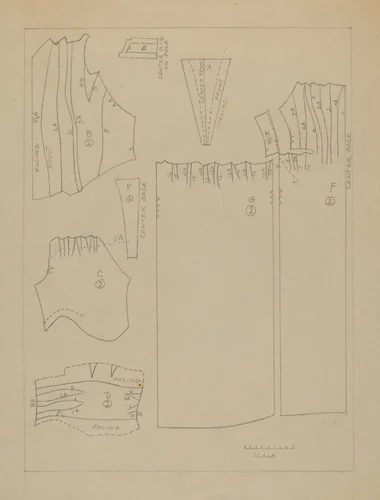 Dress (Pattern) by Dorothy Gernon, index of american design, 1936