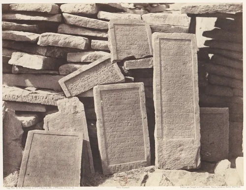 Assouan, Cimetière Arabe - Inscription Funéraires by Félix Teynard, photograph, 1851-1852