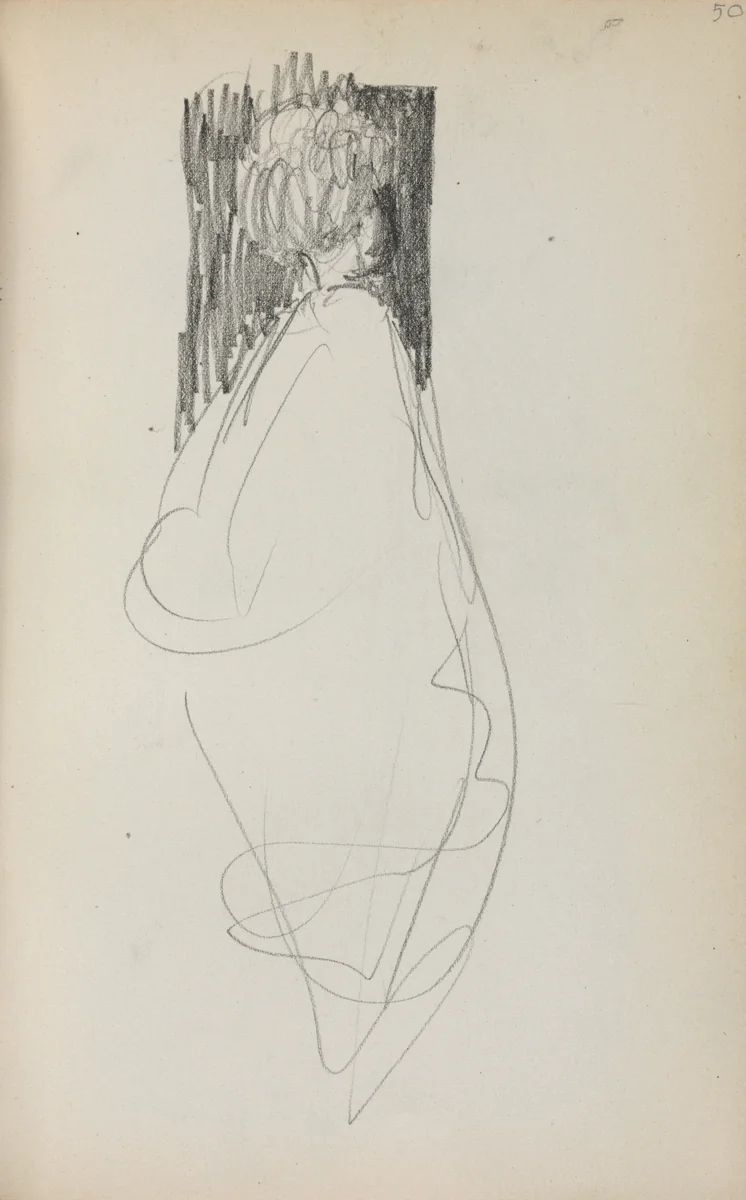 Italian Sketchbook: Standing Woman (page 50) by Maurice Prendergast, book, 1898-1899