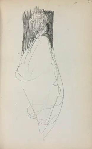Italian Sketchbook: Standing Woman (page 50) by Maurice Prendergast, book, 1898-1899